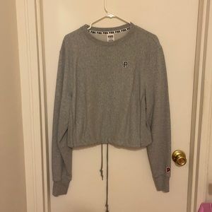 Pink cropped sweatshirt